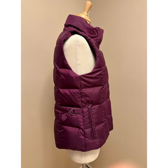 Eddie Bauer Womens Premium Goose Down Puffer Vest Plum Purple Sz Small - Picture 3 of 8
